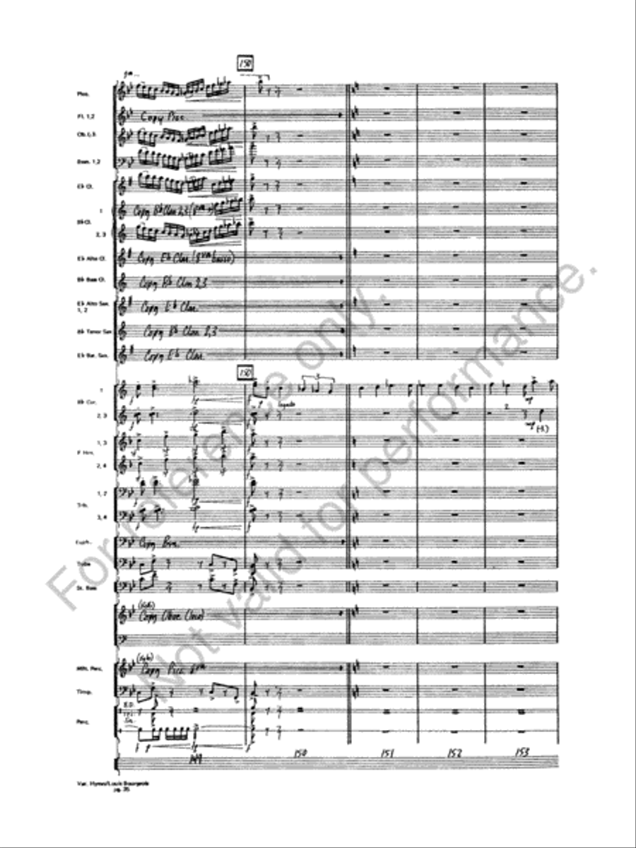 Variations On A Hymn By Louis Bourgeois Concert Band scores gallery preview page 36