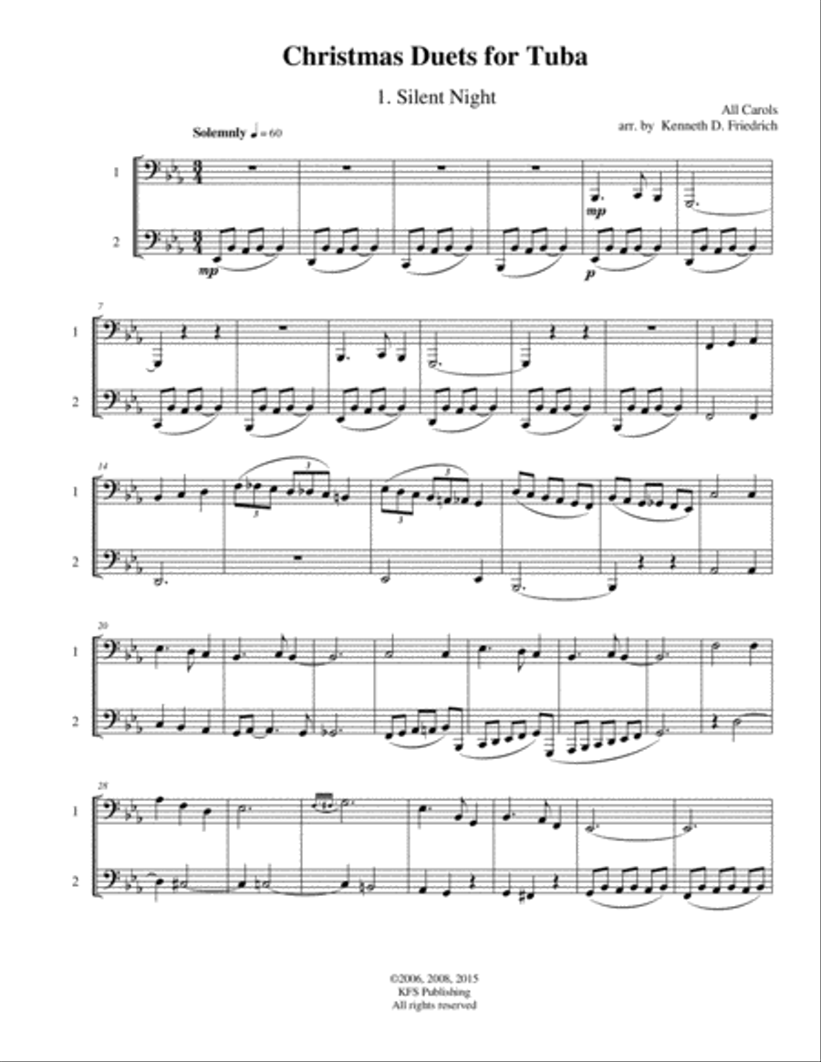 Christmas Duets for Tuba Brass Duet scores gallery preview page 4