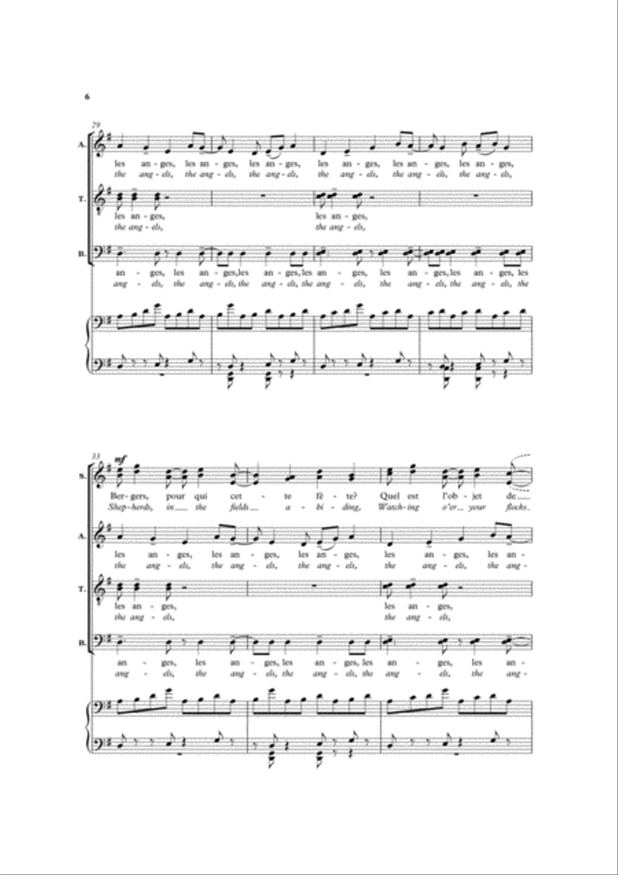 Les anges dans nos campagnes (Angels from the realms of glory) Divisi scores gallery preview page 6