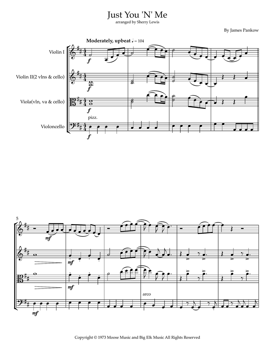 Just You 'n' Me String Trio scores gallery preview page 3