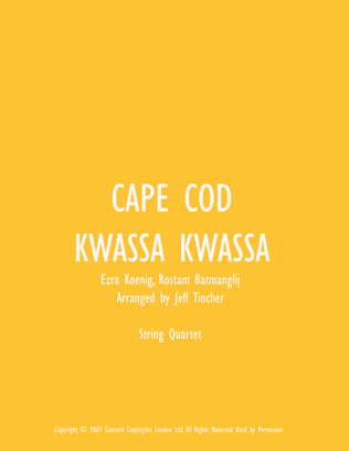 Cape Cod Kwassa Kwassa