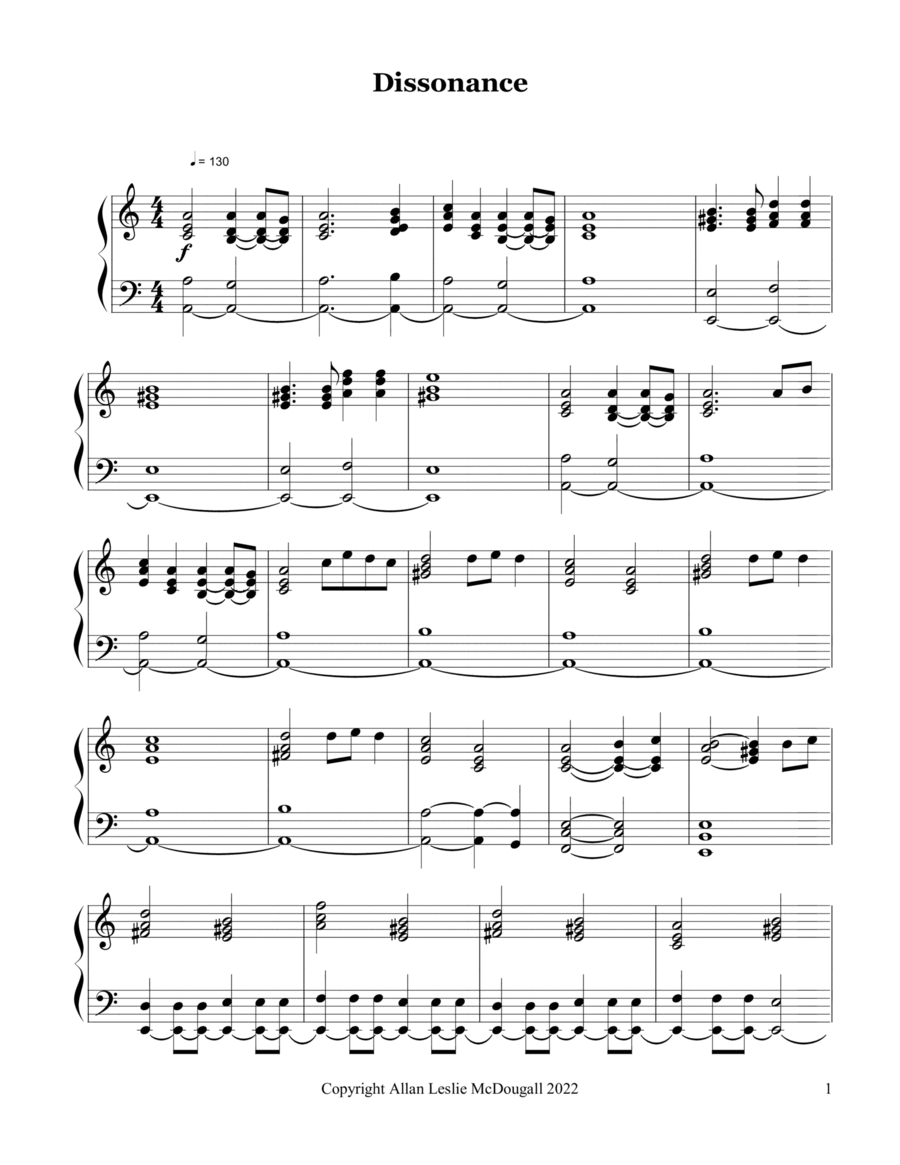 Dissonance Organ Solo scores gallery preview page 1