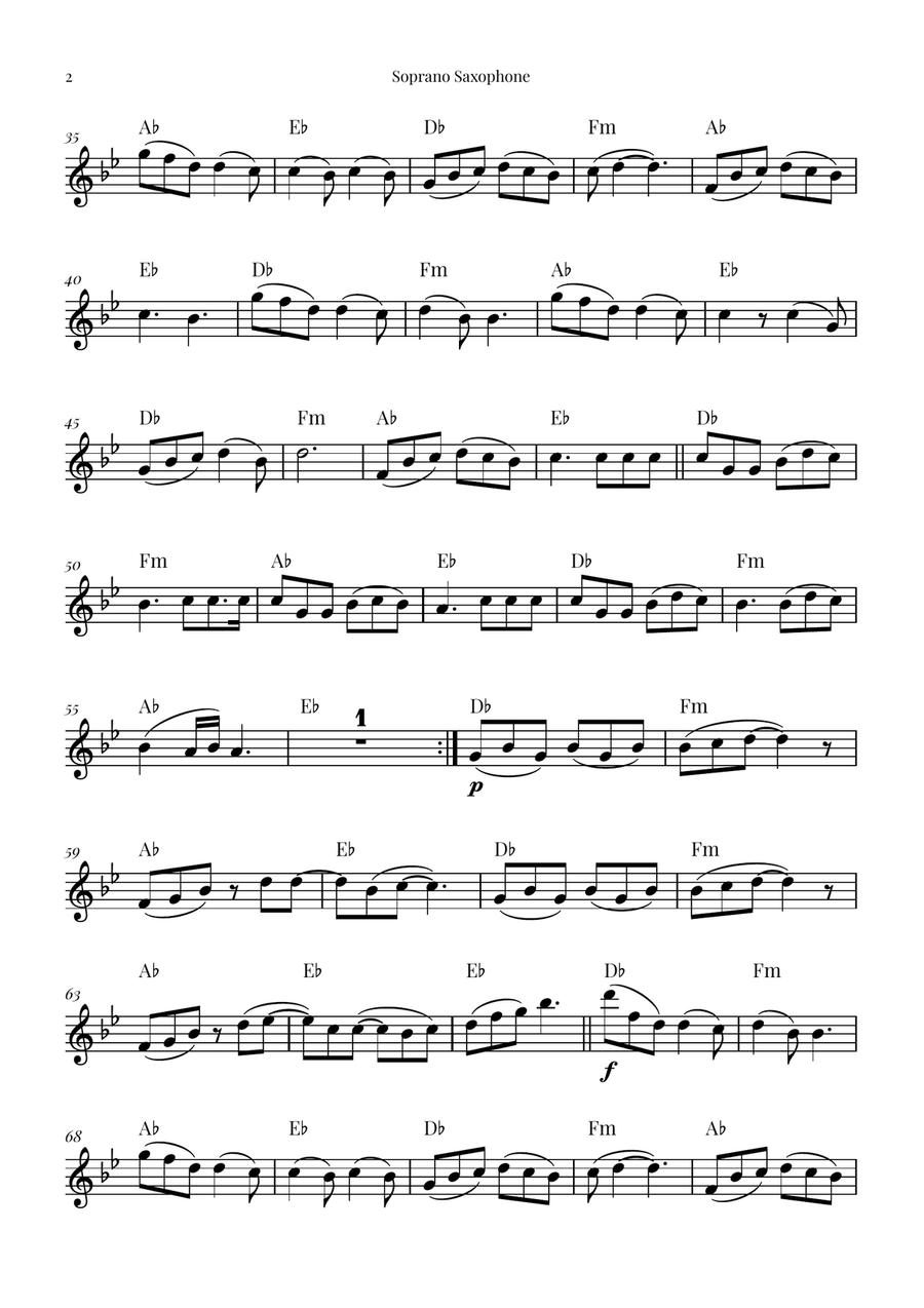 Dandelions Saxophone Quintet scores gallery preview page 6