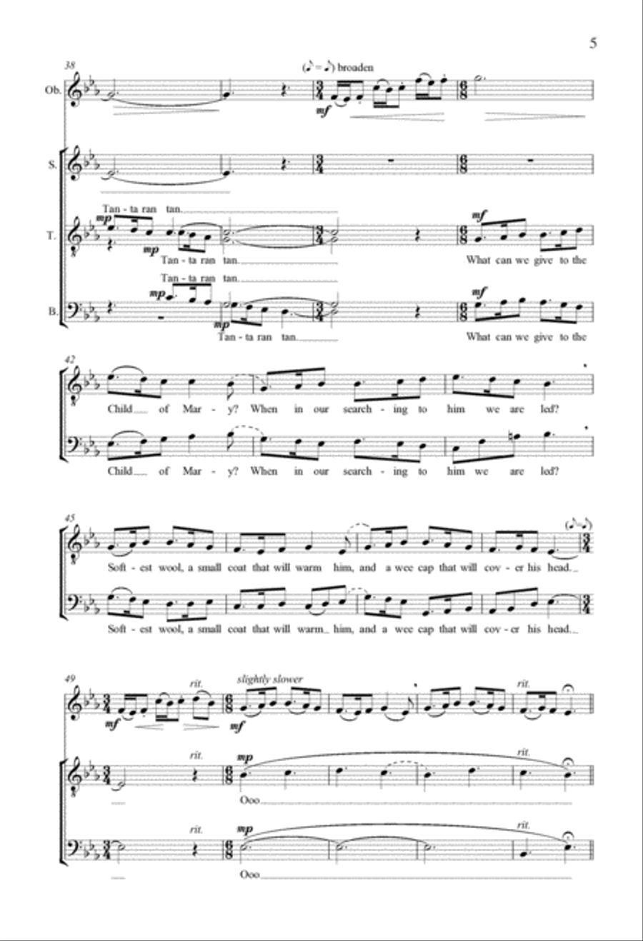 Catalonian Carol Catalonian Carol 4-Part scores gallery preview page 3