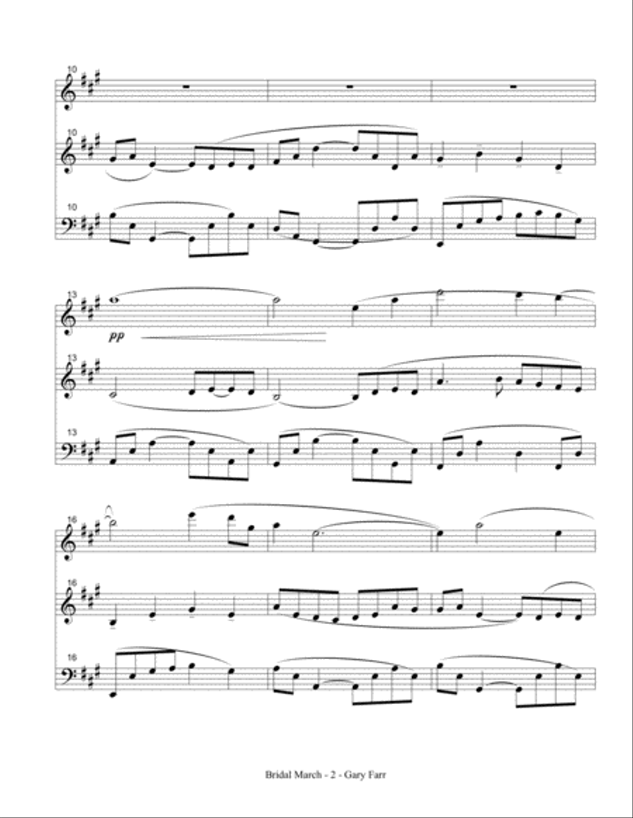 Bridal March in A (for Chamber Trio) Small Ensemble scores gallery preview page 2
