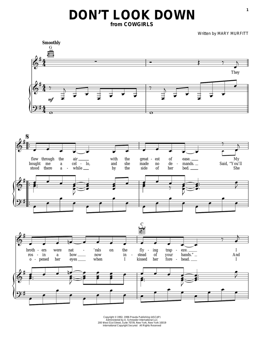 Don't Look Down Guitar scores gallery preview page 1