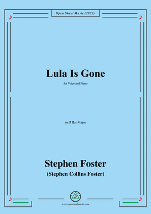 Book cover for S. Foster-Lula Is Gone,in D flat Major