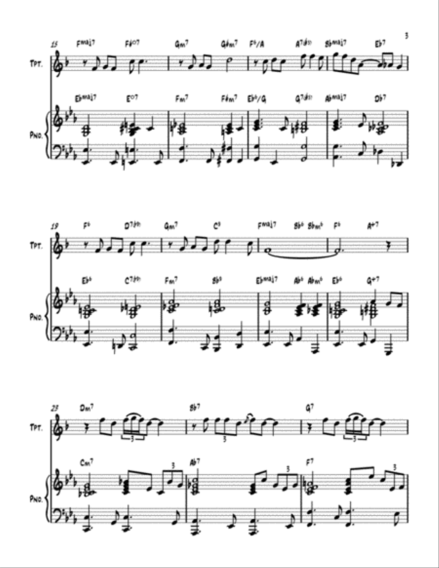 Ain't Misbehavin' Trumpet Solo scores gallery preview page 3