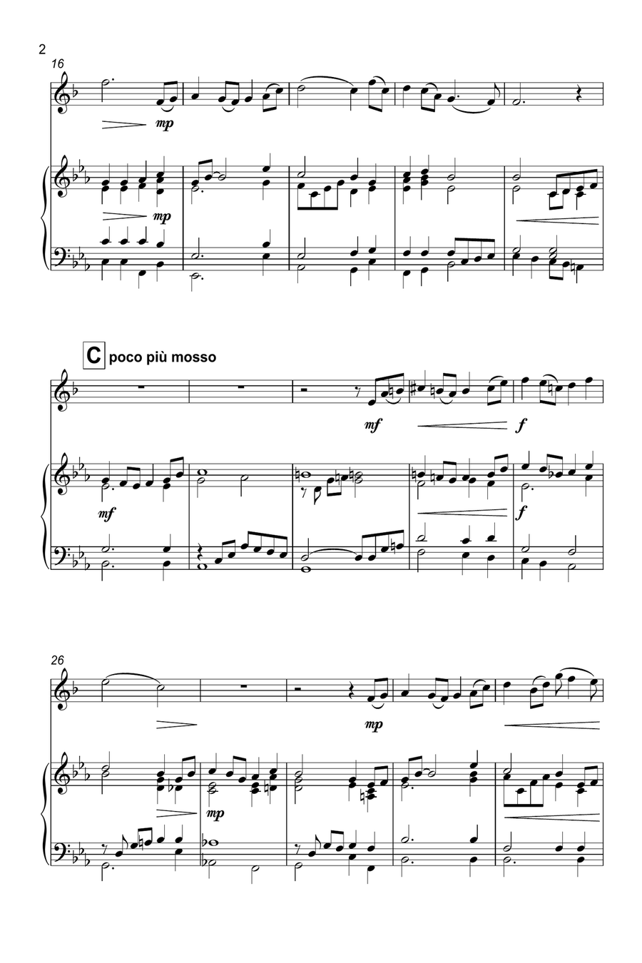 Down By The Salley Gardens Trombone scores gallery preview page 2