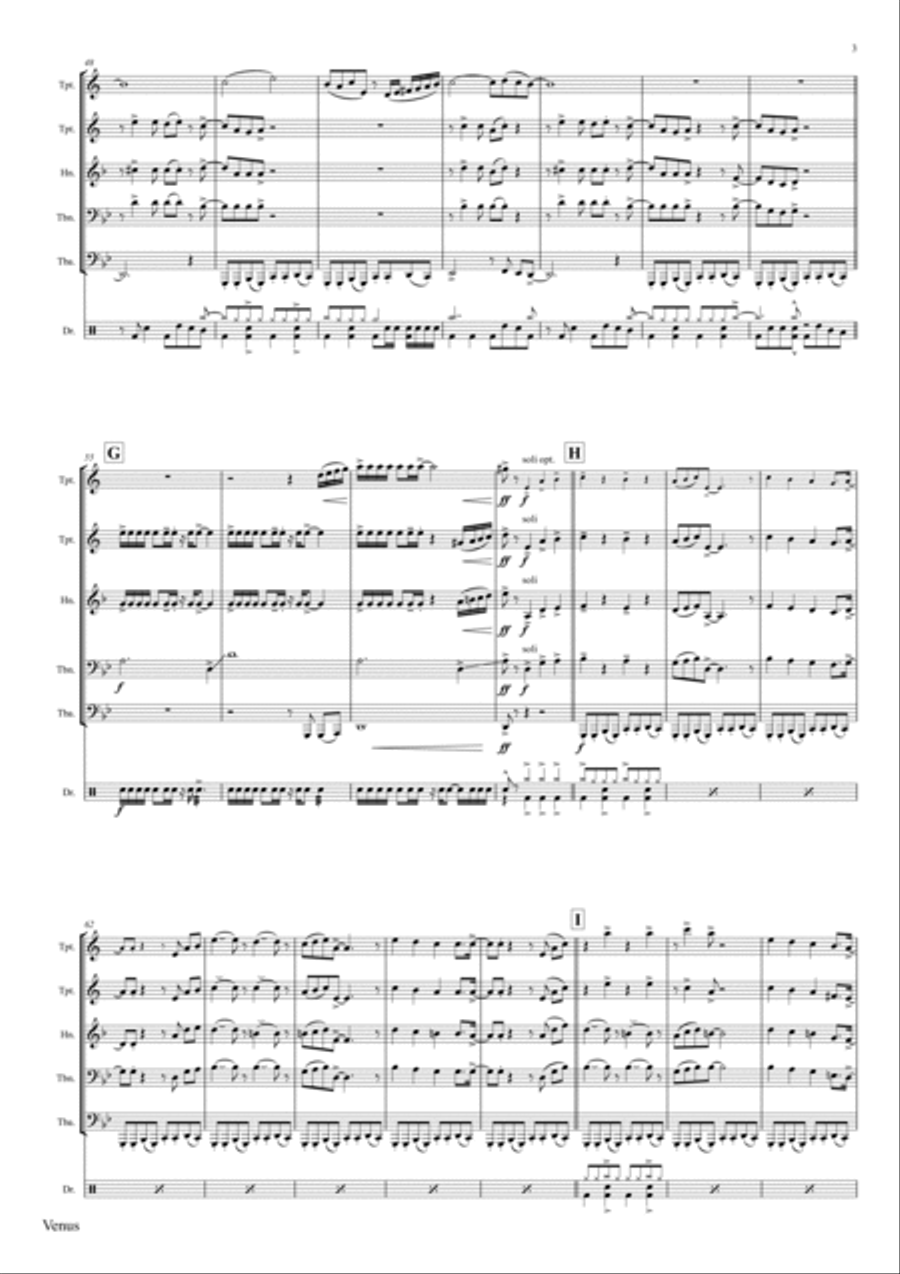 Venus Brass Quintet scores gallery preview page 4