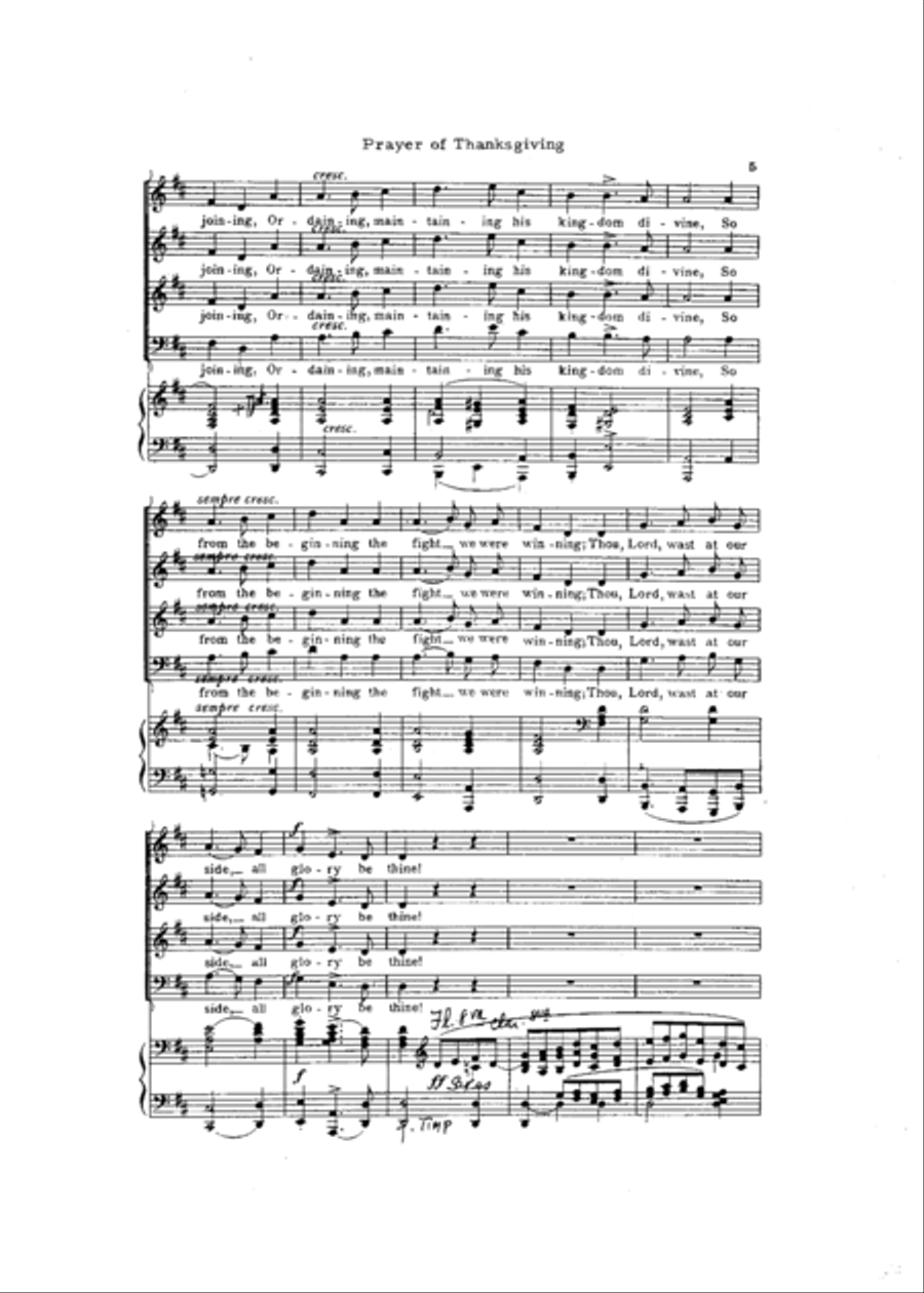 Prayer of Thanksgiving Concert Band scores gallery preview page 5