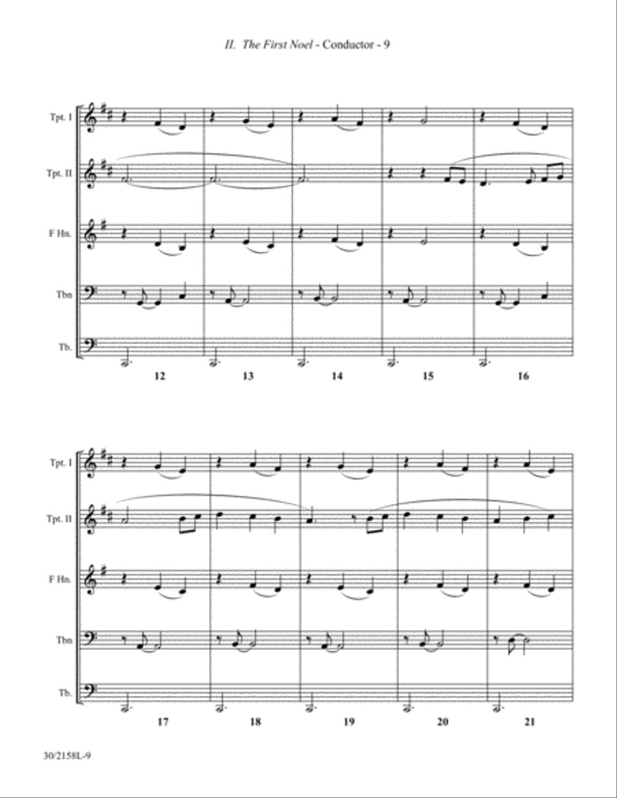 Christmas Suite for Brass Quintet Brass Quintet scores gallery preview page 9