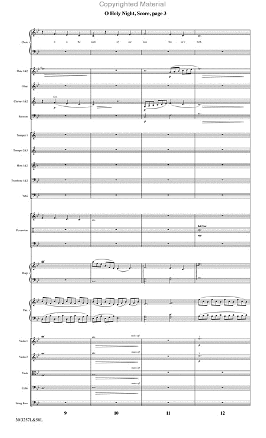 O Holy Night - Orchestral Score and Parts Choir scores gallery preview page 6
