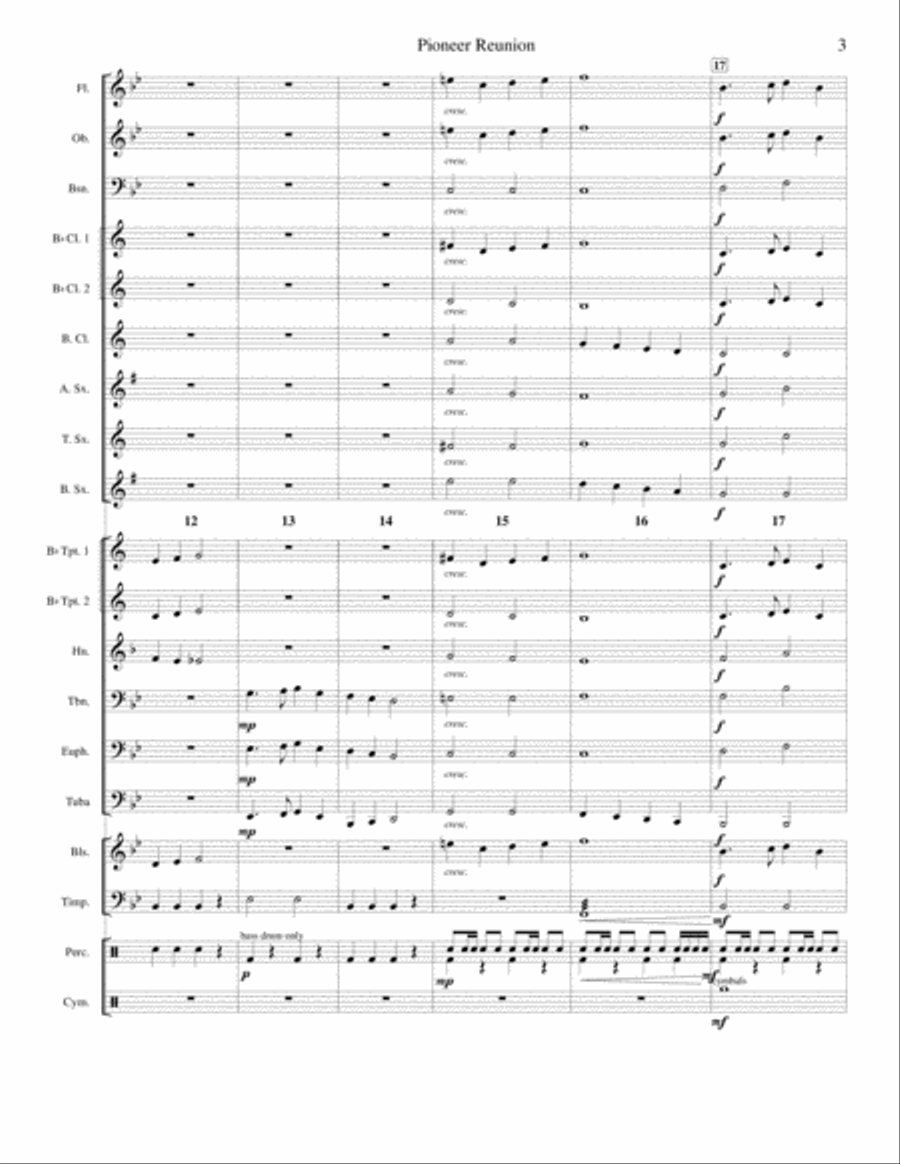 Pioneer Reunion Concert Band scores gallery preview page 3