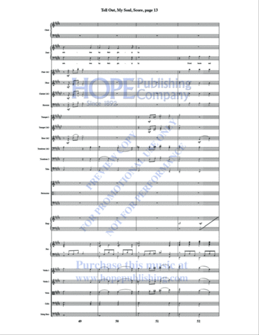 Tell Out, My Soul Tell Out, My Soul Choir scores gallery preview page 15