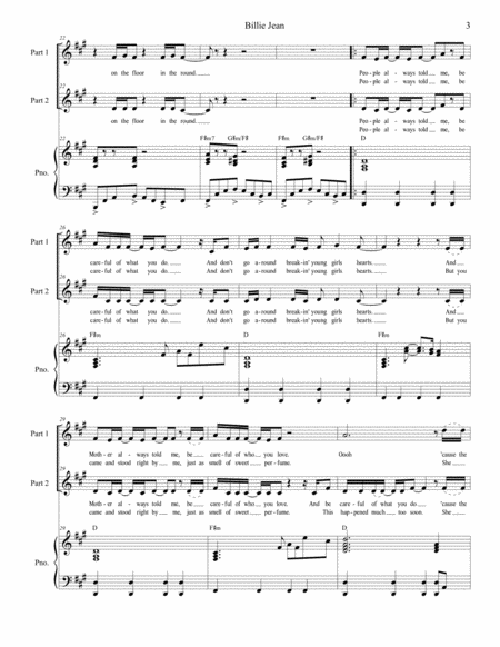 Billie Jean (for 2-part choir) image number null