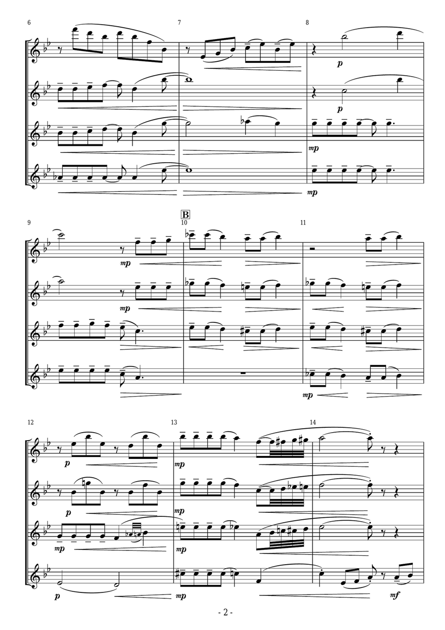 Bohemian Rhapsody Woodwind Quartet scores gallery preview page 2
