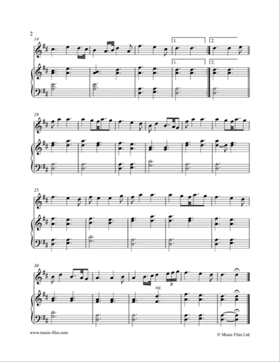 Flowers of the Forest (Scottish Lament & Folk Song) Piano scores gallery preview page 2