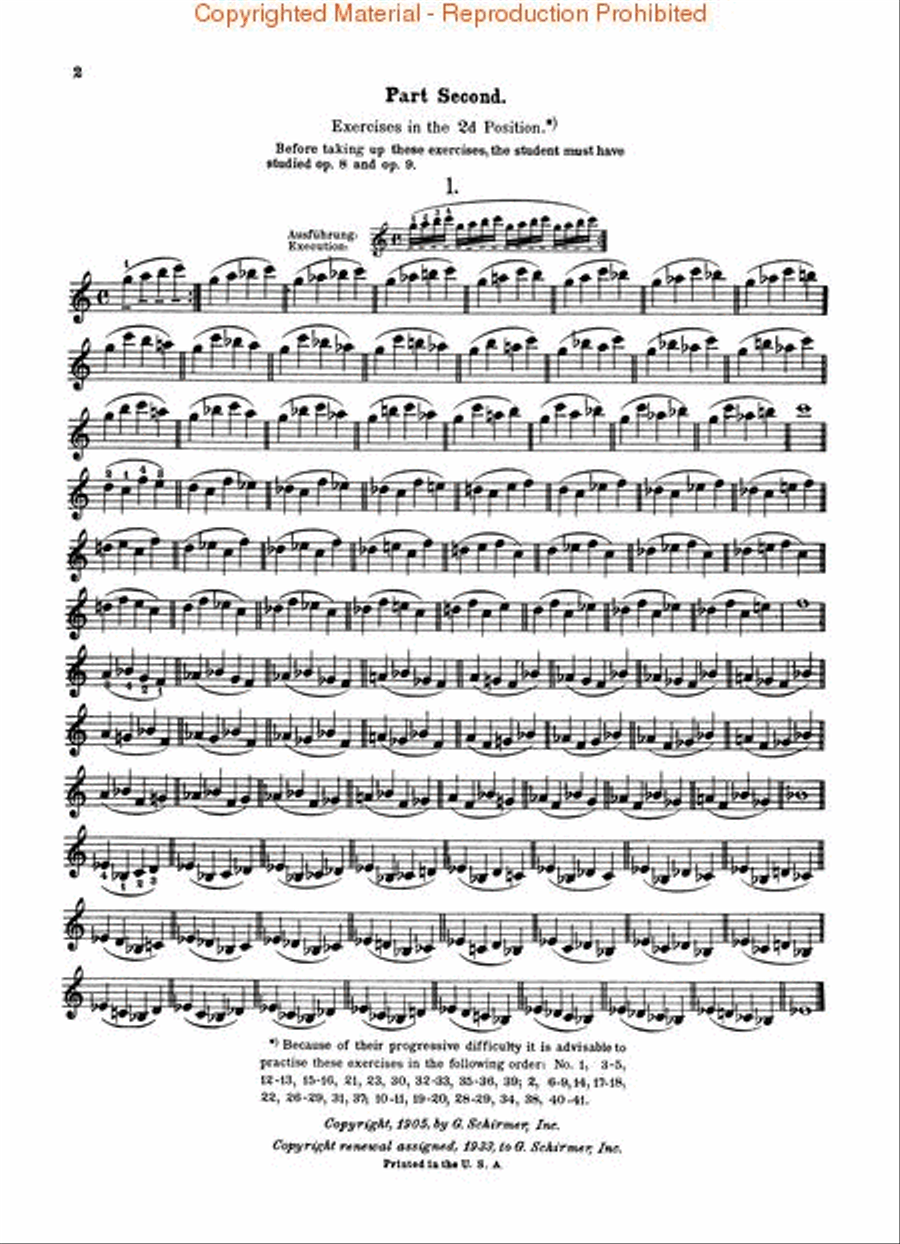 School of Violin Technics, Op. 1 – Book 2 Violin scores gallery preview page 2