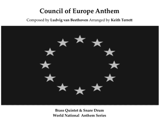 European Anthem (Ode to Joy) for Brass Quintet & (opt. Snare drum)