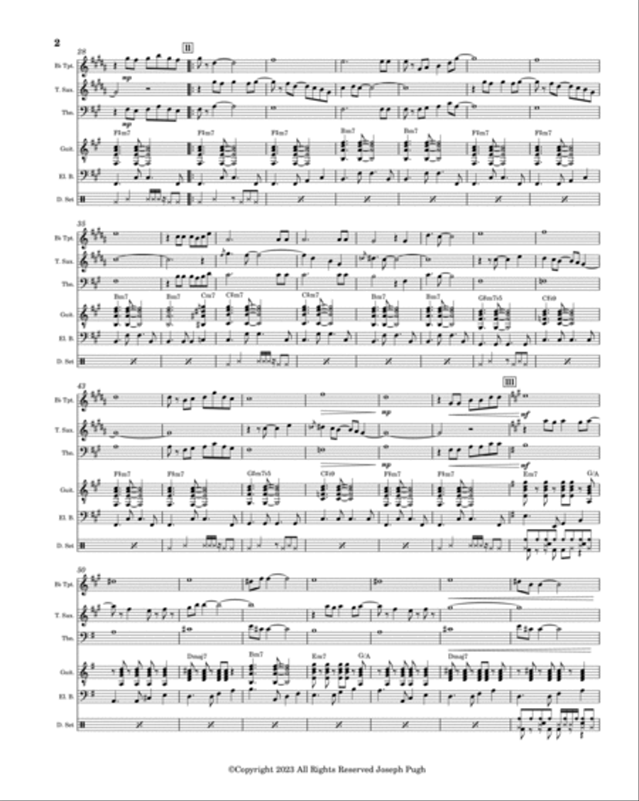 Saturday Mourning Jazz Ensemble scores gallery preview page 2