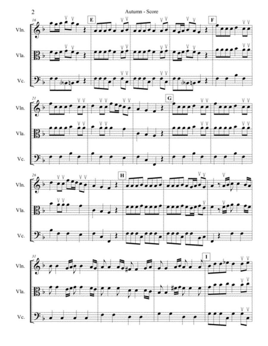 Vivaldi Autumn (Allegro) for String Trio image number null