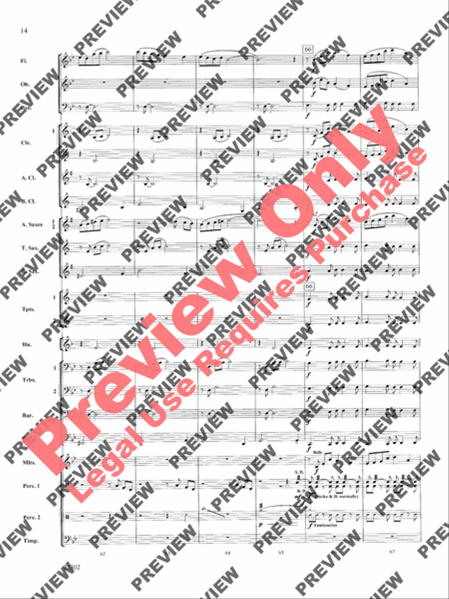 White Water Journey White Water Journey Concert Band scores gallery preview page 15