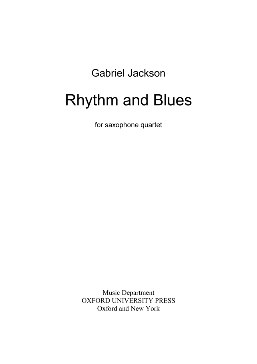 Rhythm and Blues Saxophone Quartet scores gallery preview page 1