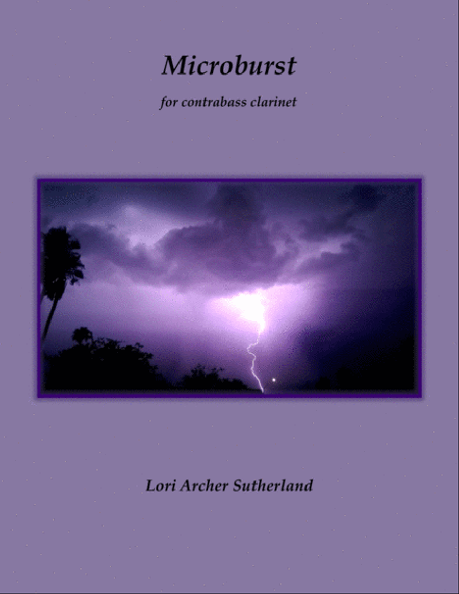 Microburst for solo contrabass clarinet Bass Clarinet scores gallery preview page 1