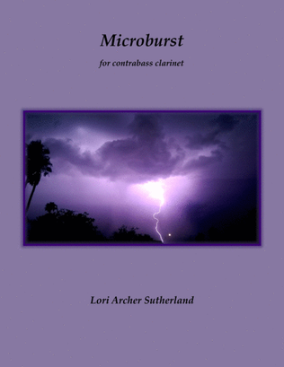 Book cover for Microburst for solo contrabass clarinet