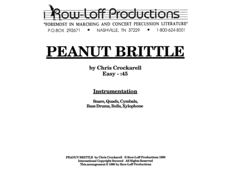 Peanut Brittle w/Tutor Tracks