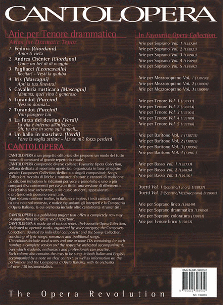 Arias for Dramatic Tenor Voice Solo scores gallery preview page 2
