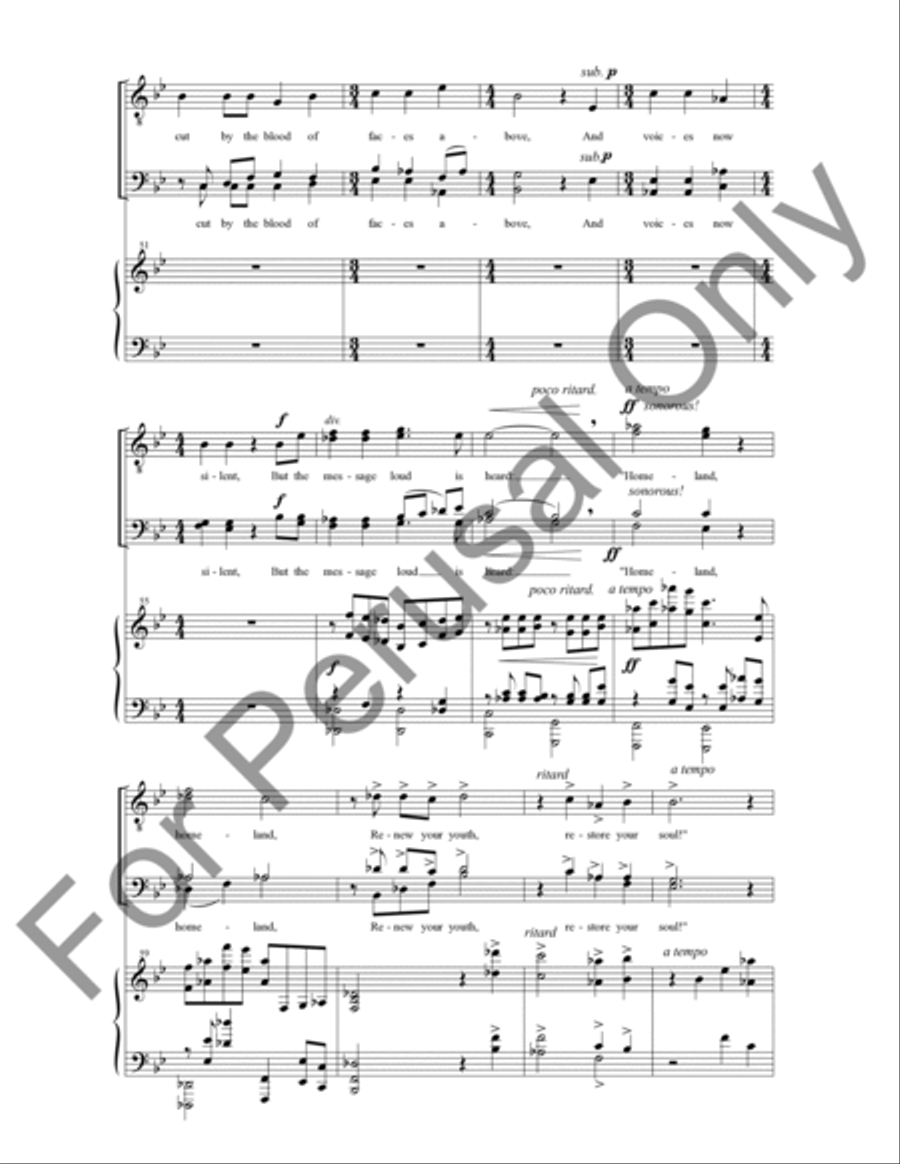 Homeland (Choral Score) TTBB scores gallery preview page 6