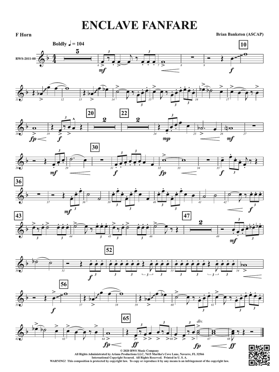 Enclave Fanfare: 1st F Horn