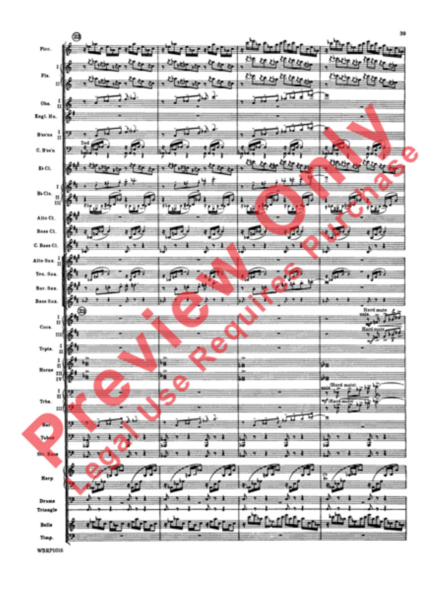 Rhapsody in Blue Concert Band scores gallery preview page 42