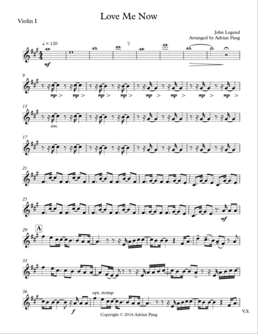 Love Me Now Love Me Now String Quartet scores gallery preview page 1