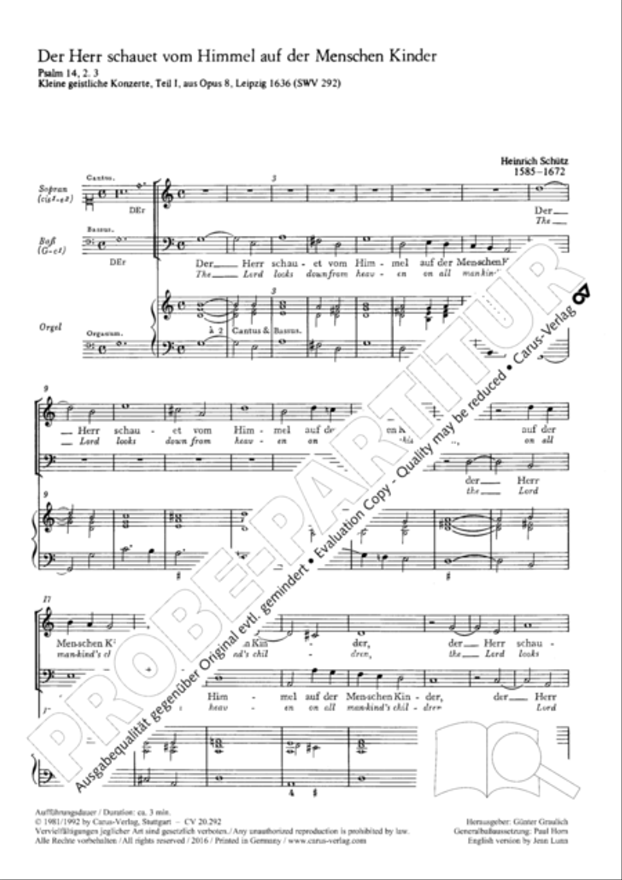 The Lord looks down (Der Herr schauet vom Himmel) Voice scores gallery preview page 6