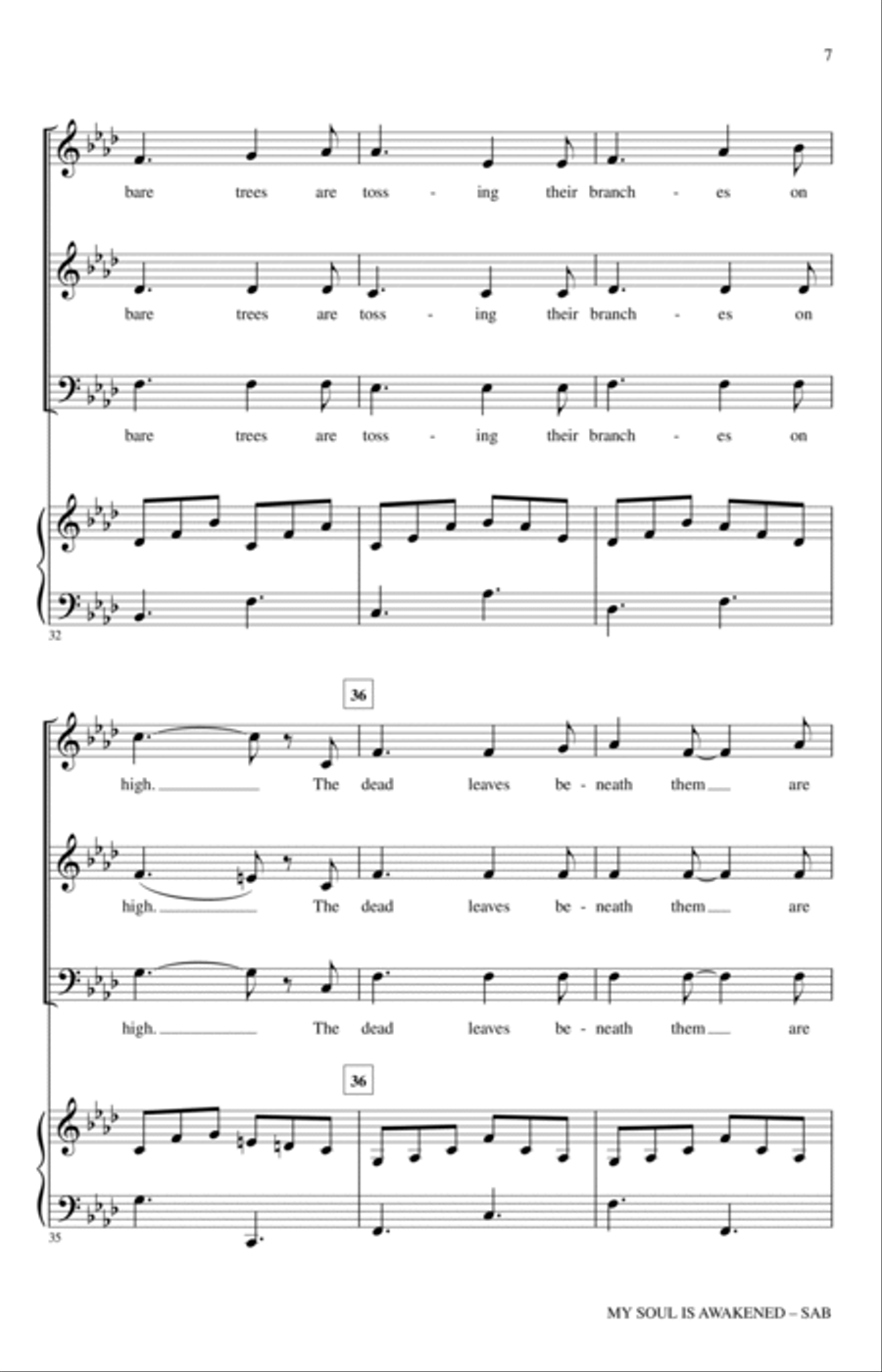 My Soul Is Awakened 3-Part scores gallery preview page 5