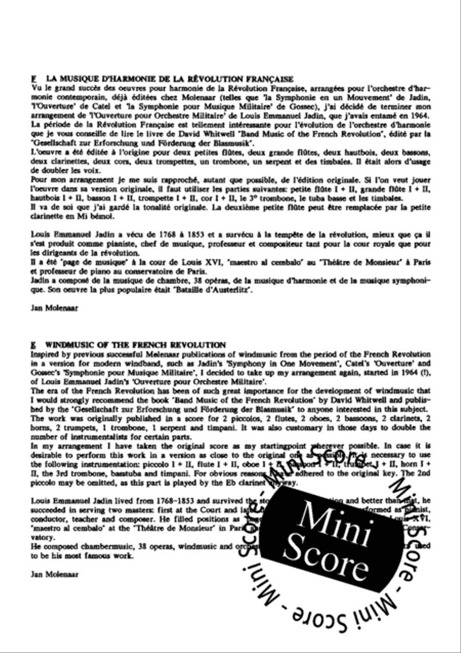 Ouverture Pour Orchestre Militaire Concert Band scores gallery preview page 4