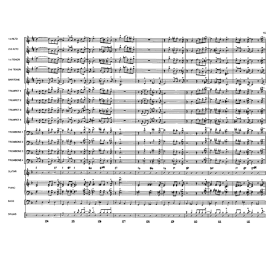 Blues for Buster Jazz Ensemble scores gallery preview page 15