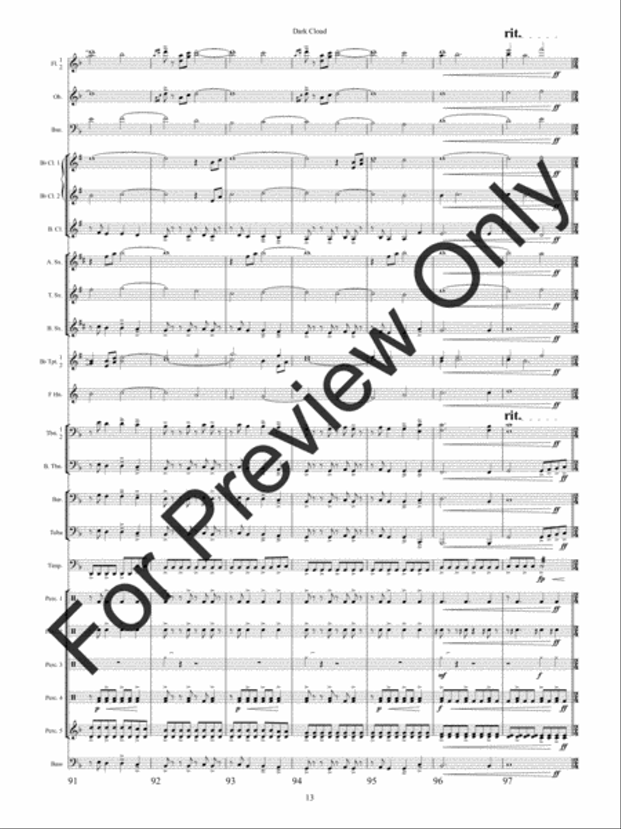 Dark Cloud Concert Band scores gallery preview page 16