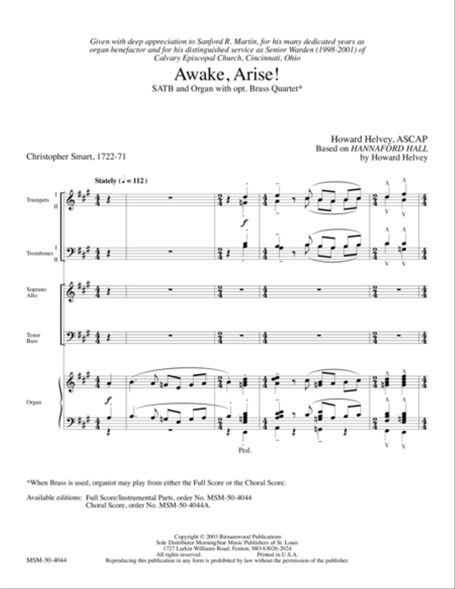Awake, Arise! Choir scores gallery preview page 1