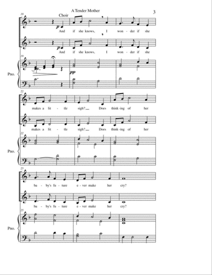 A Tender Mother 3-Part scores gallery preview page 3