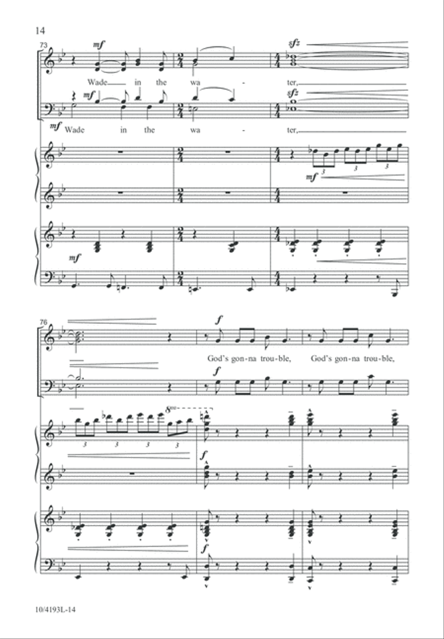 Wade in the Water Wade in the Water 4-Part scores gallery preview page 15