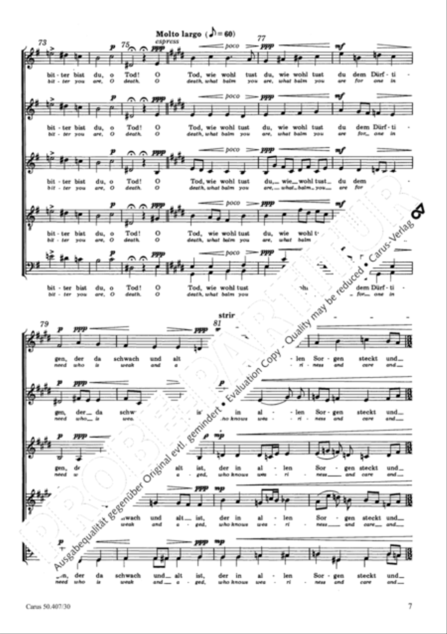 O death, how bitter are you SSAATB scores gallery preview page 8