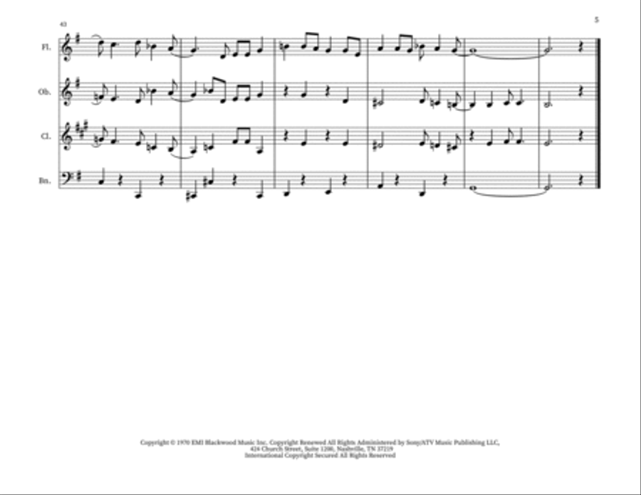 Put Your Hand In The Hand Small Ensemble scores gallery preview page 5