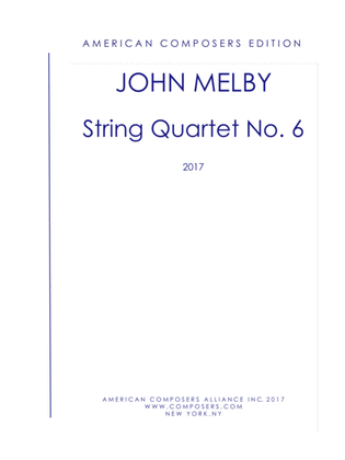 [Melby] String Quartet No. 6