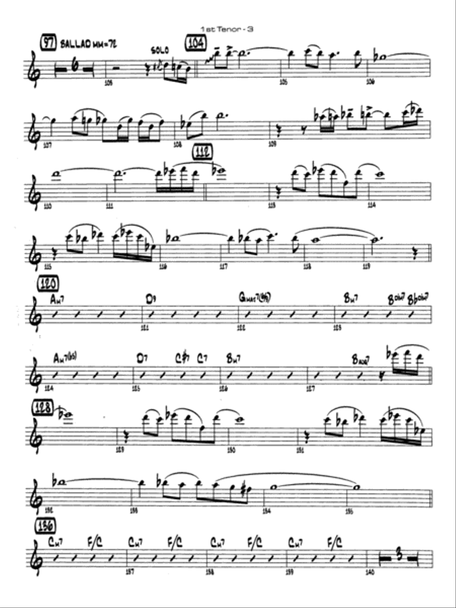 Channel One Suite: B-flat Tenor Saxophone Jazz Ensemble scores gallery preview page 3