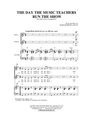 Book cover for The Day The Music Teachers Run The Show
