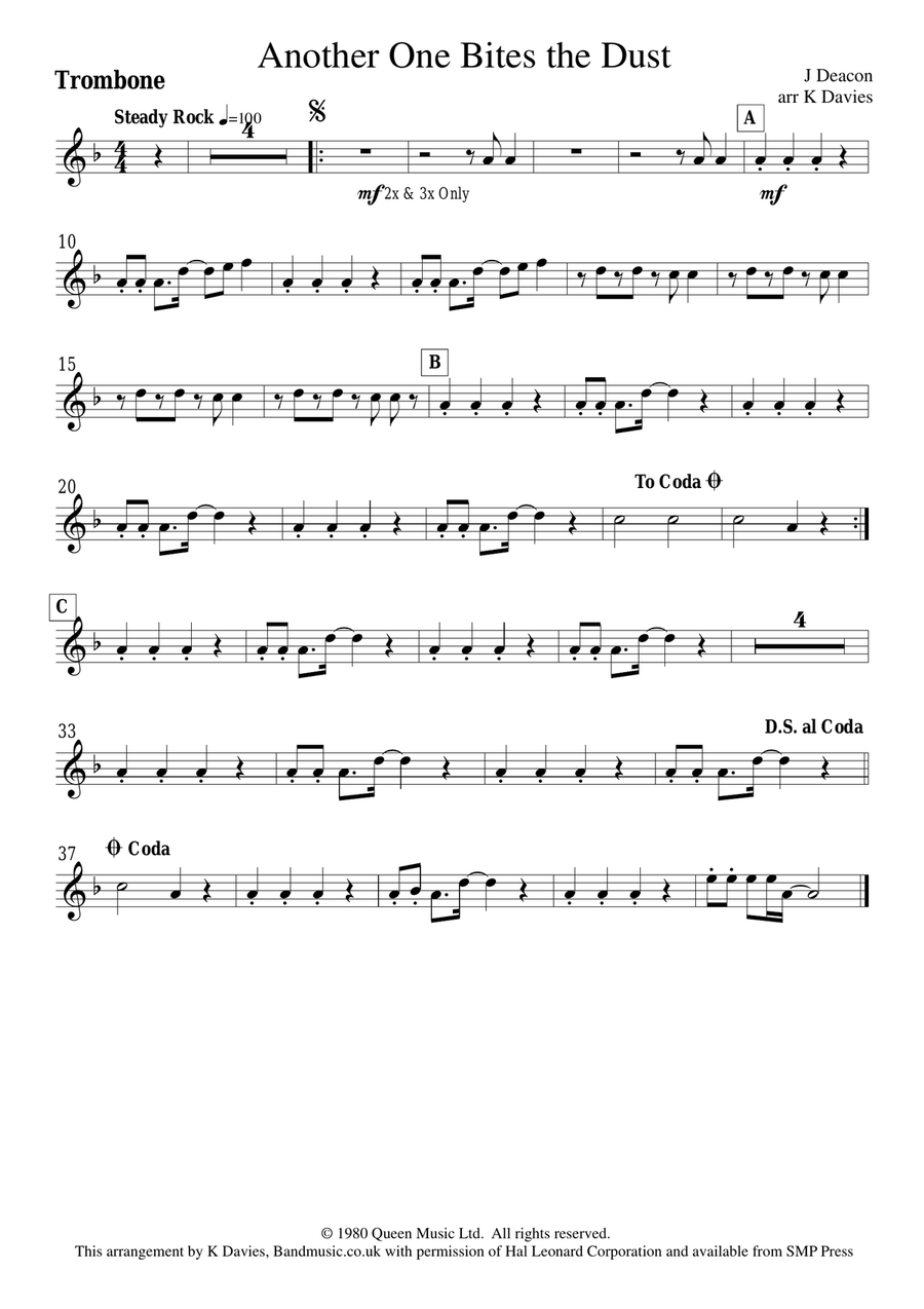 Another One Bites The Dust Small Ensemble scores gallery preview page 6